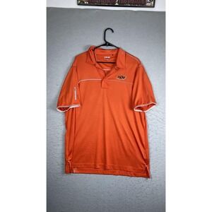 Oklahoma State Cowboys Shirt Mens Large Orange NCAA Golf PING Polo Short Sleeve